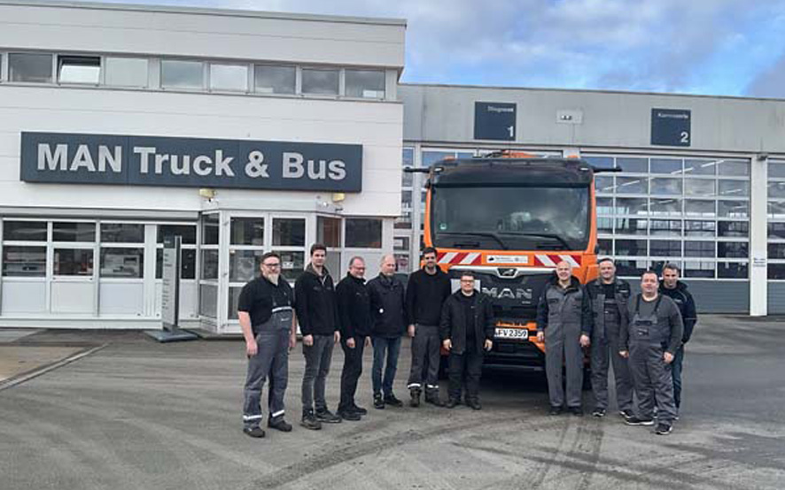 MAN Feldversuch von Lkw-Assistenzsystemen in Kastellaun